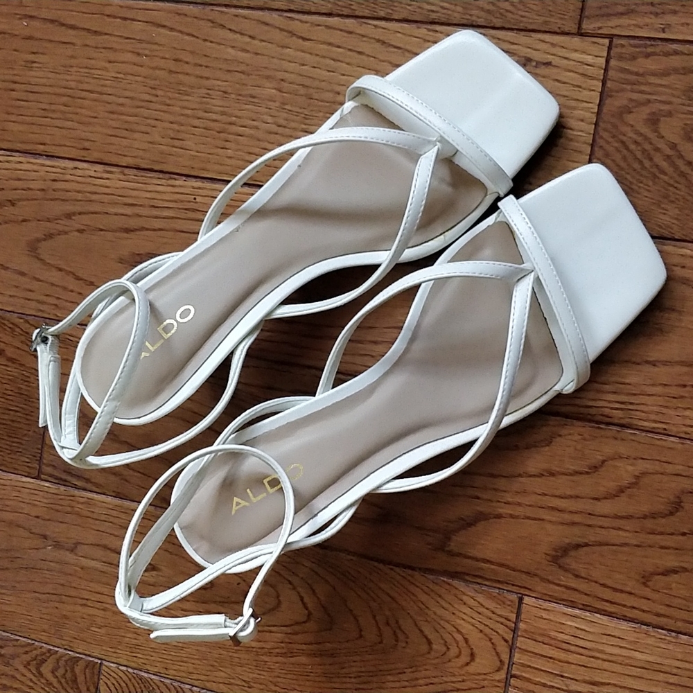 Aldo Kaviel White Sandals